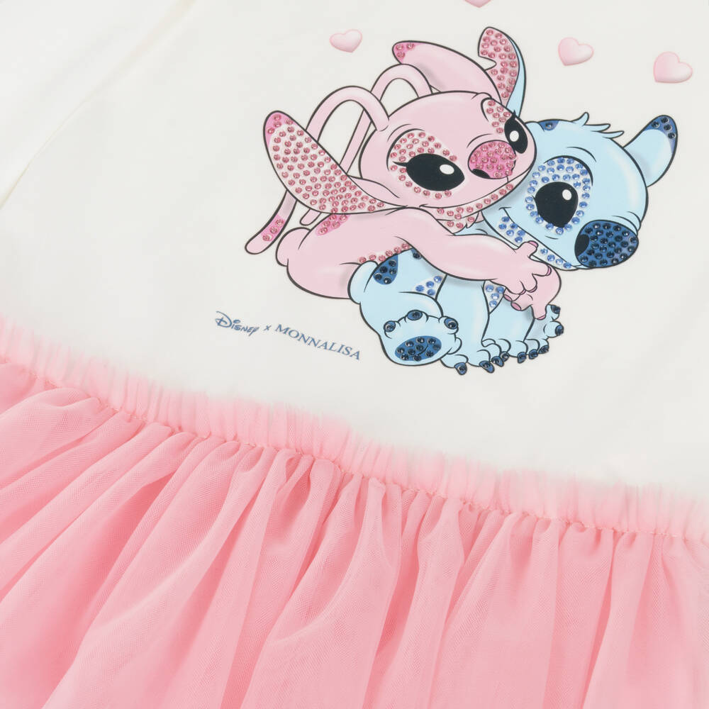 Monnalisa-Платье из розового тюля Disney для девочек | Childrensalon Outlet