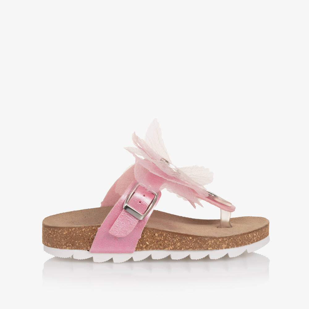 Monnalisa-Розовые туфельки из тюля для девочек | Childrensalon Outlet