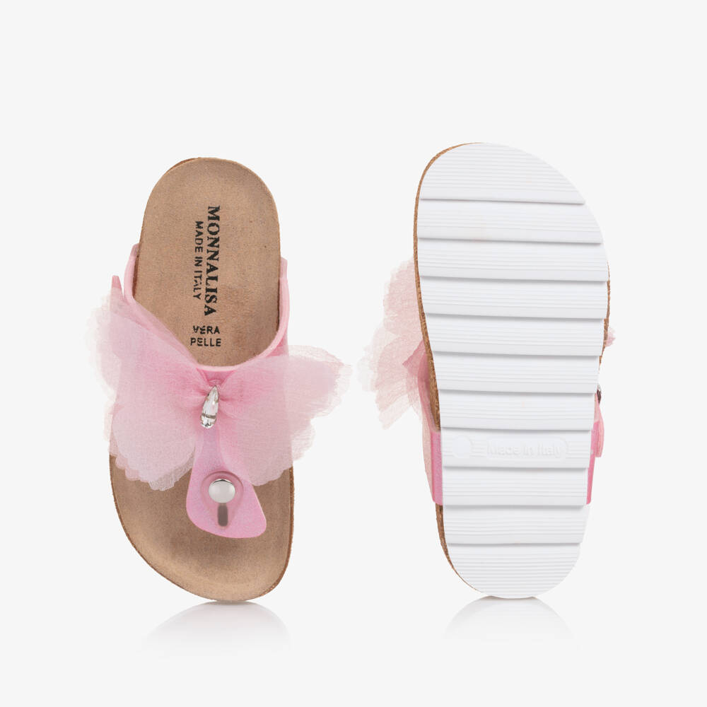 Monnalisa-Розовые туфельки из тюля для девочек | Childrensalon Outlet
