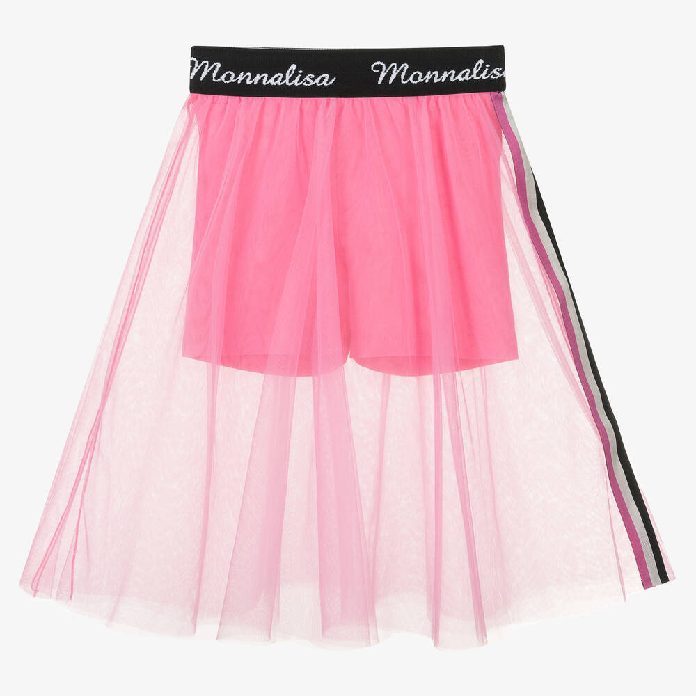 Monnalisa - Розовая юбка из тюля для девочек | Childrensalon
