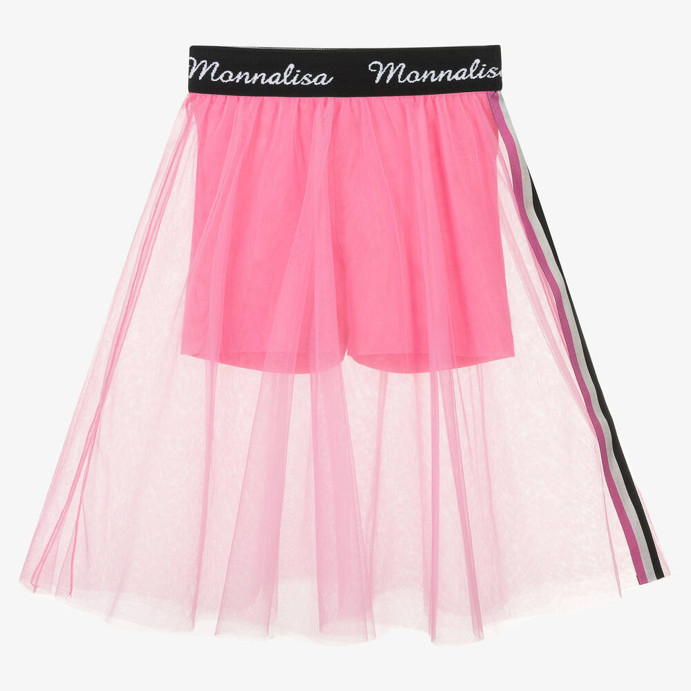 Monnalisa-Розовая юбка из тюля для девочек | Childrensalon Outlet