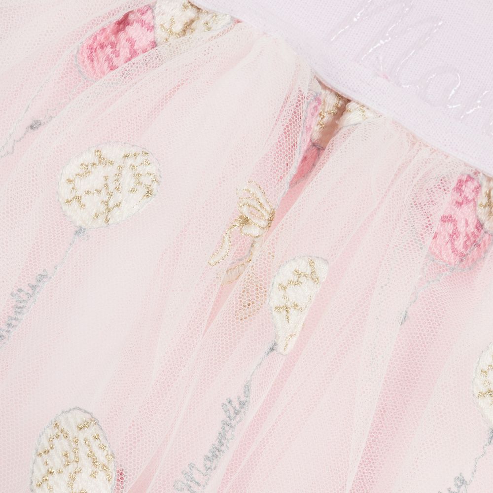 Monnalisa-Розовая юбка из тюля для девочек | Childrensalon Outlet