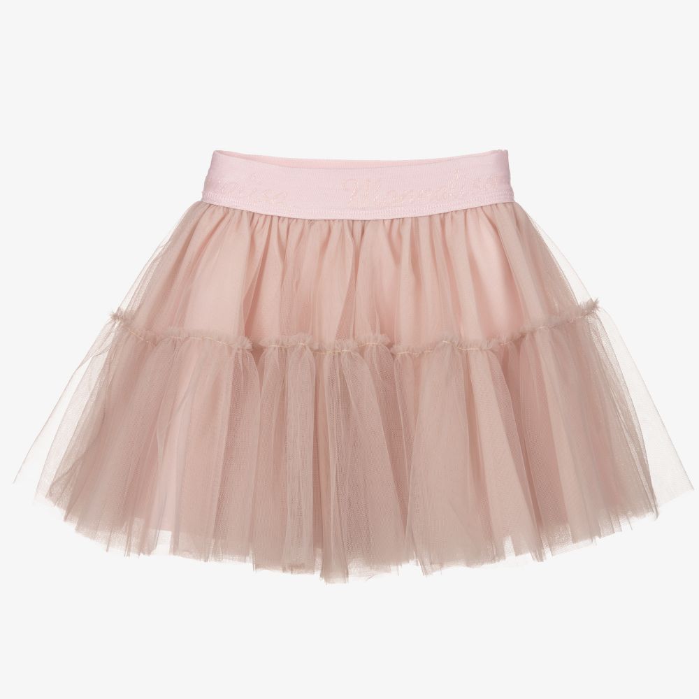 Monnalisa - Girls Pink Tulle Skirt | Childrensalon