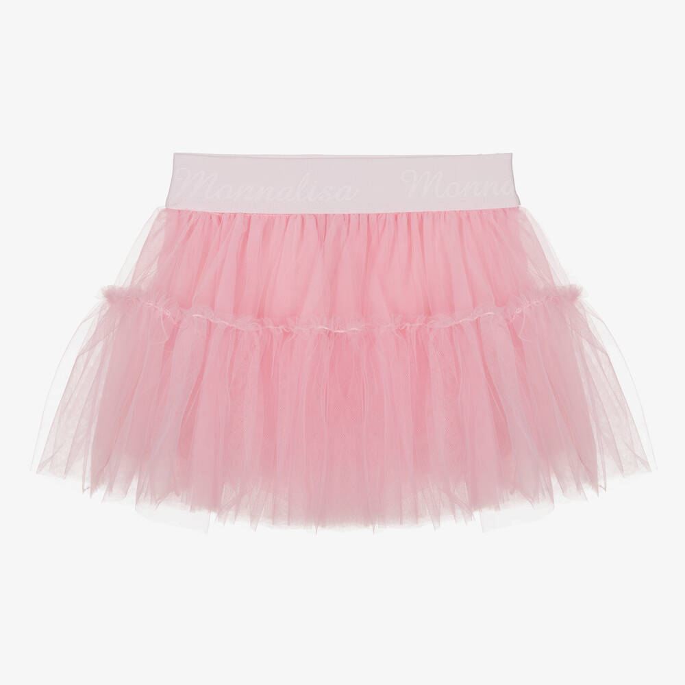 Monnalisa - Girls Pink Tulle Tutu Skirt | Childrensalon