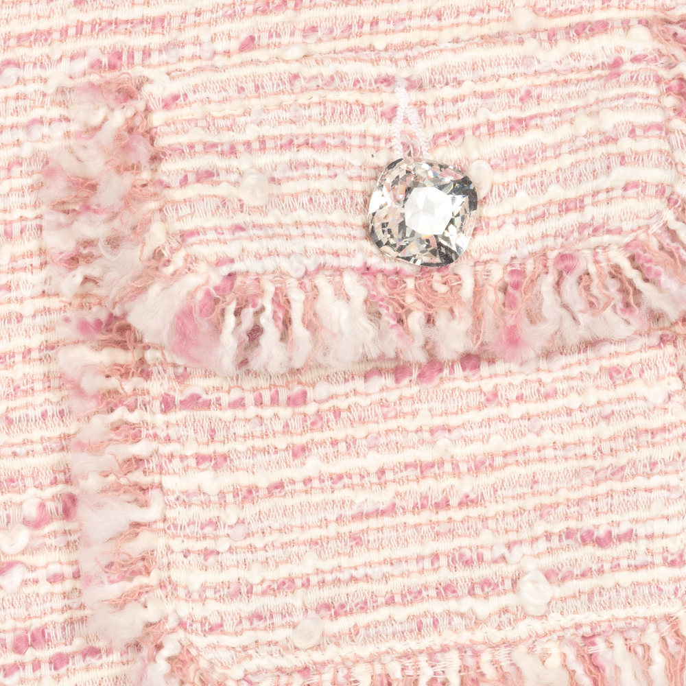 Monnalisa-Розовый жилет из твида для девочек | Childrensalon Outlet