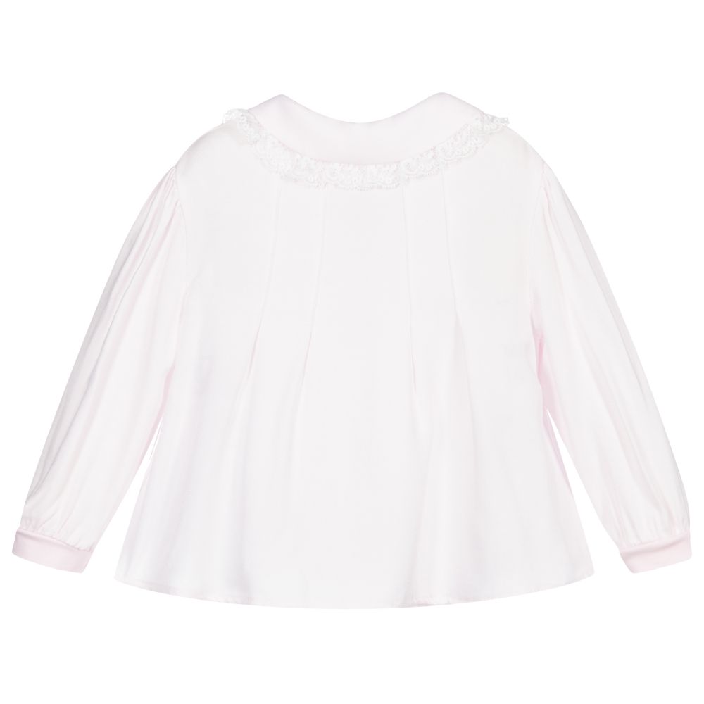 Monnalisa-Розовая блузка из вискозы для девочек | Childrensalon Outlet