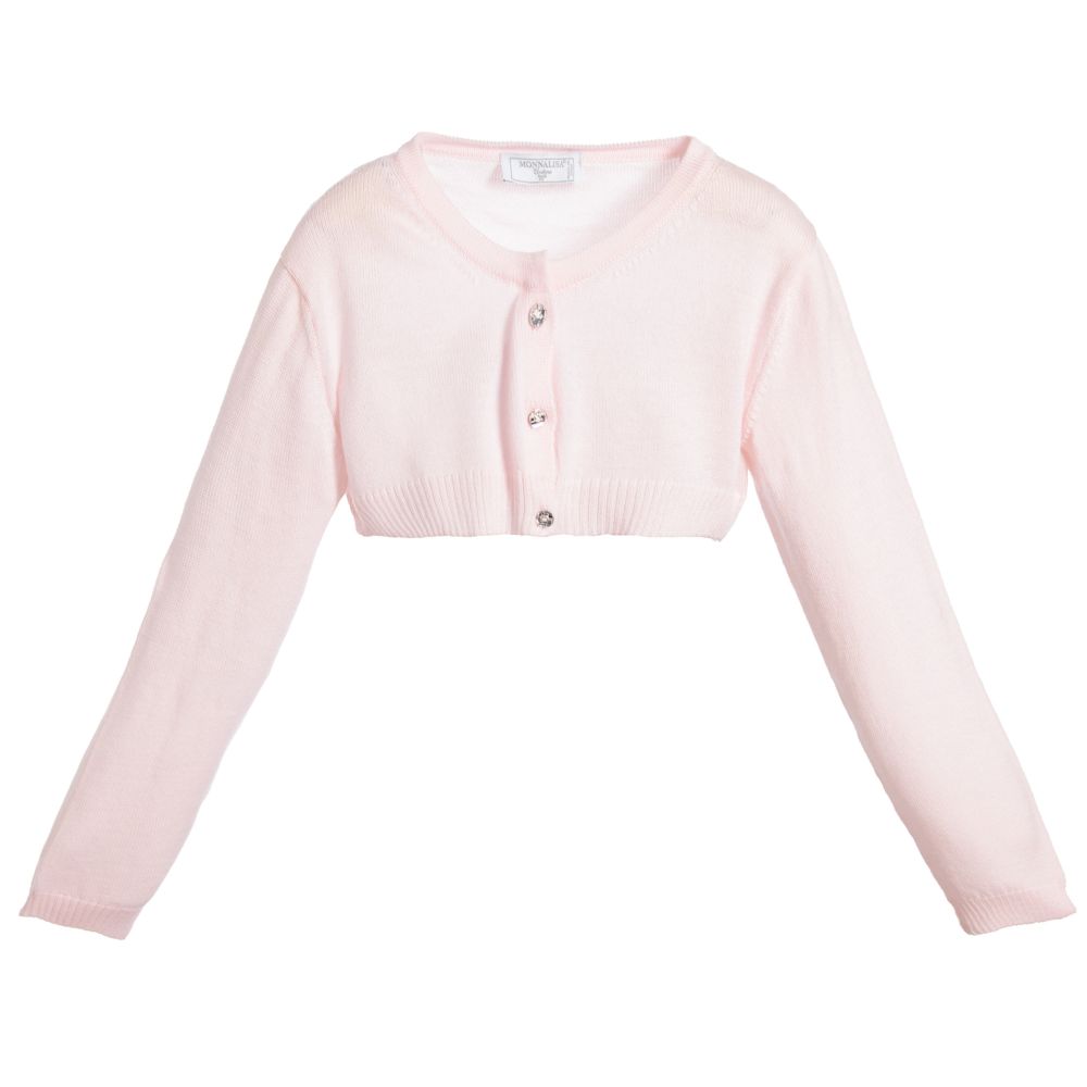 Monnalisa Couture - Gilet Fille en Laine Rose | Childrensalon