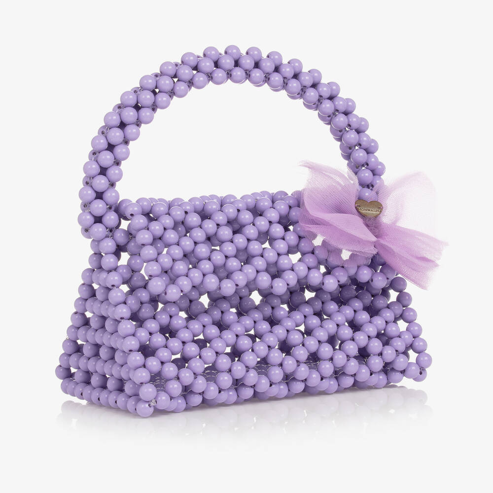 موناليزا-حقيبة يد أكريليك لون بنفسجي للبنات (19 سم) | Childrensalon Outlet