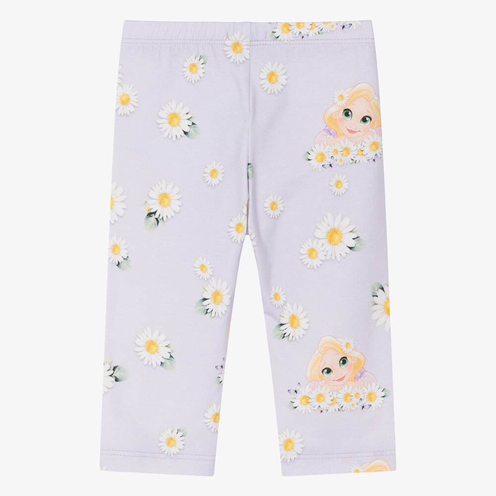Monnalisa-Girls Purple Cotton Disney Leggings | Childrensalon Outlet