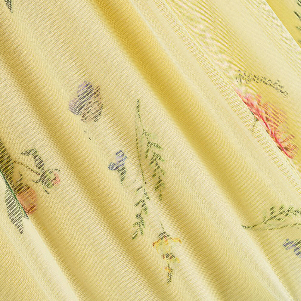 Monnalisa-Girls Radiant Yellow Tulle Gown | Childrensalon Outlet