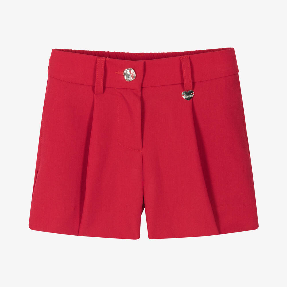 Monnalisa-Красные шорты с поясом для девочек | Childrensalon Outlet