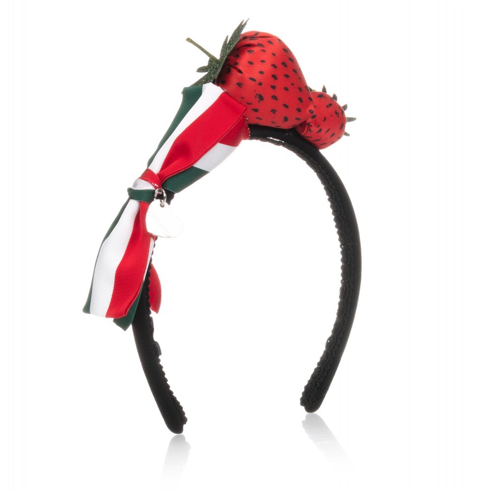 Monnalisa - Haarband in Rot und Schwarz (M) | Childrensalon