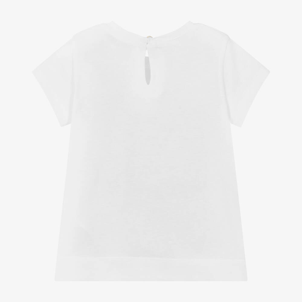 Monnalisa-Girls Red Bow Sparkle Tee | Childrensalon Outlet