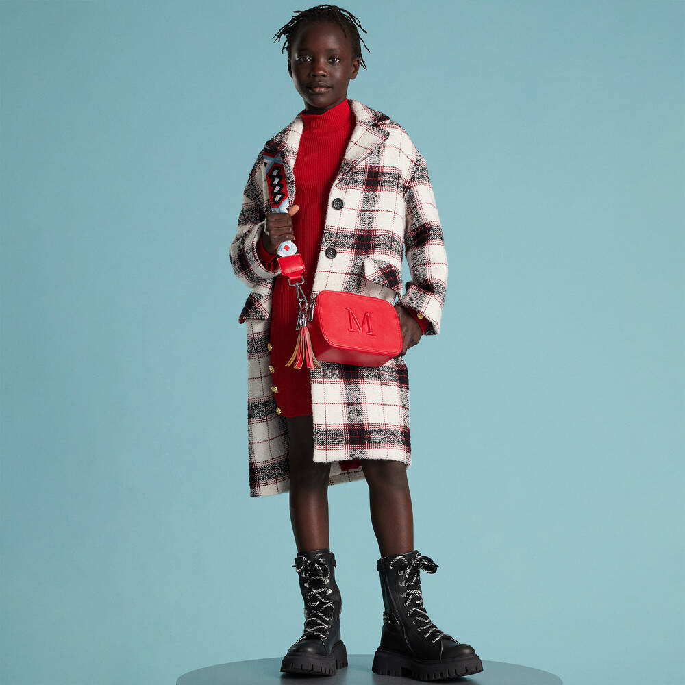 Monnalisa-Girls Red Faux Leather Handbag (21cm) | Childrensalon Outlet