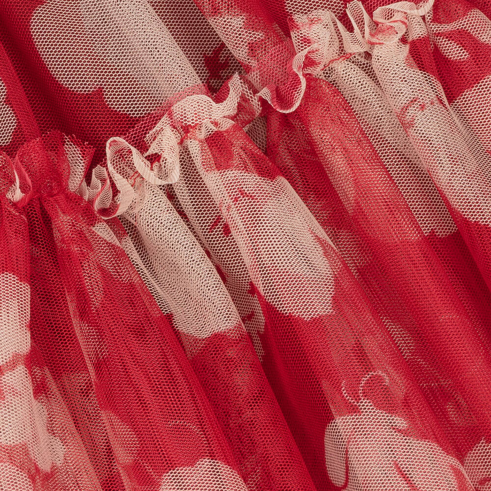 Monnalisa red tulle skirt online