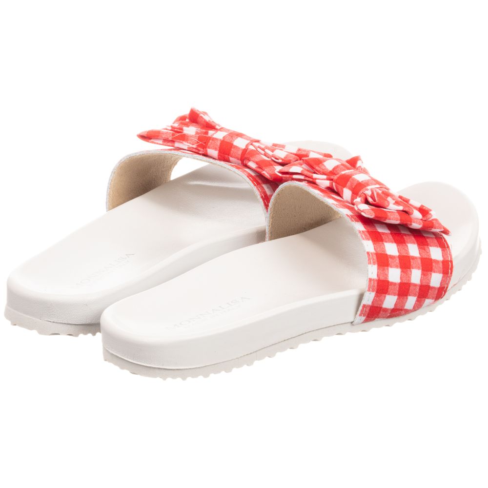 Ladies red sliders hot sale