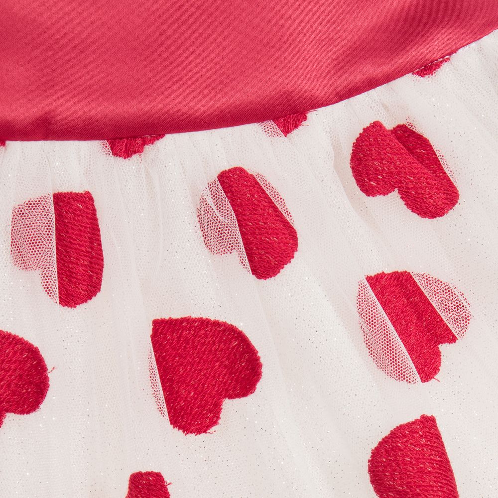 Monnalisa Шик-Girls Red Hearts Skirt | Childrensalon Outlet