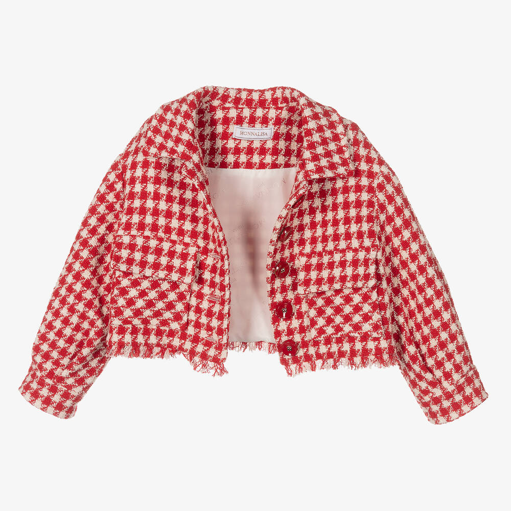 Red houndstooth jacket hotsell