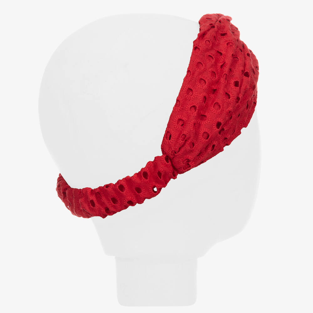 Monnalisa-Красная кружевная повязка на голову | Childrensalon Outlet