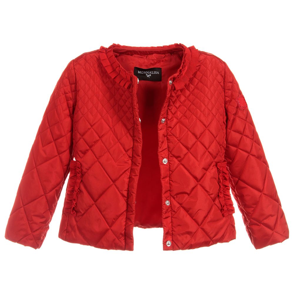 quilted jacket red