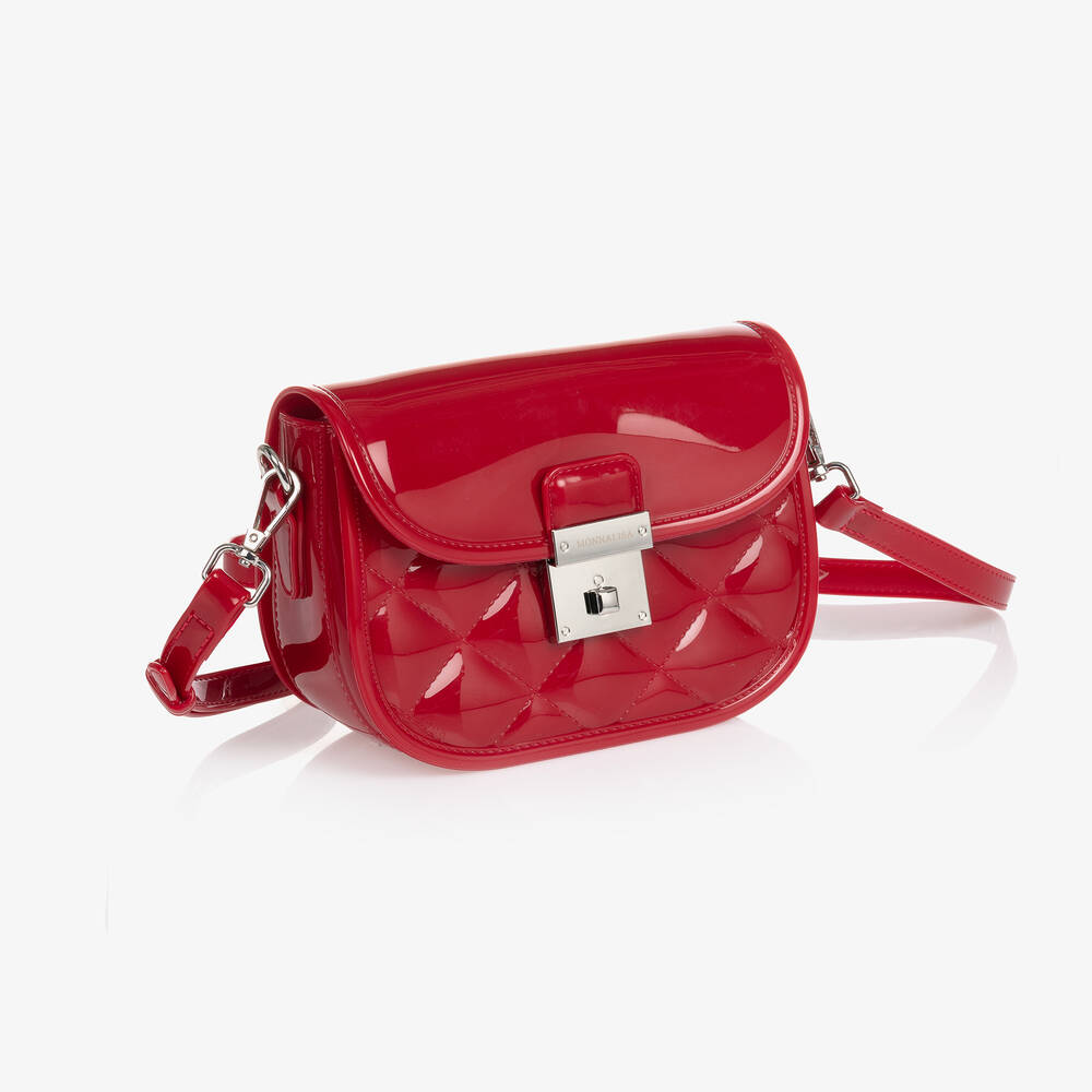 Monnalisa-Красная резиновая сумка с простежкой (19см) | Childrensalon Outlet