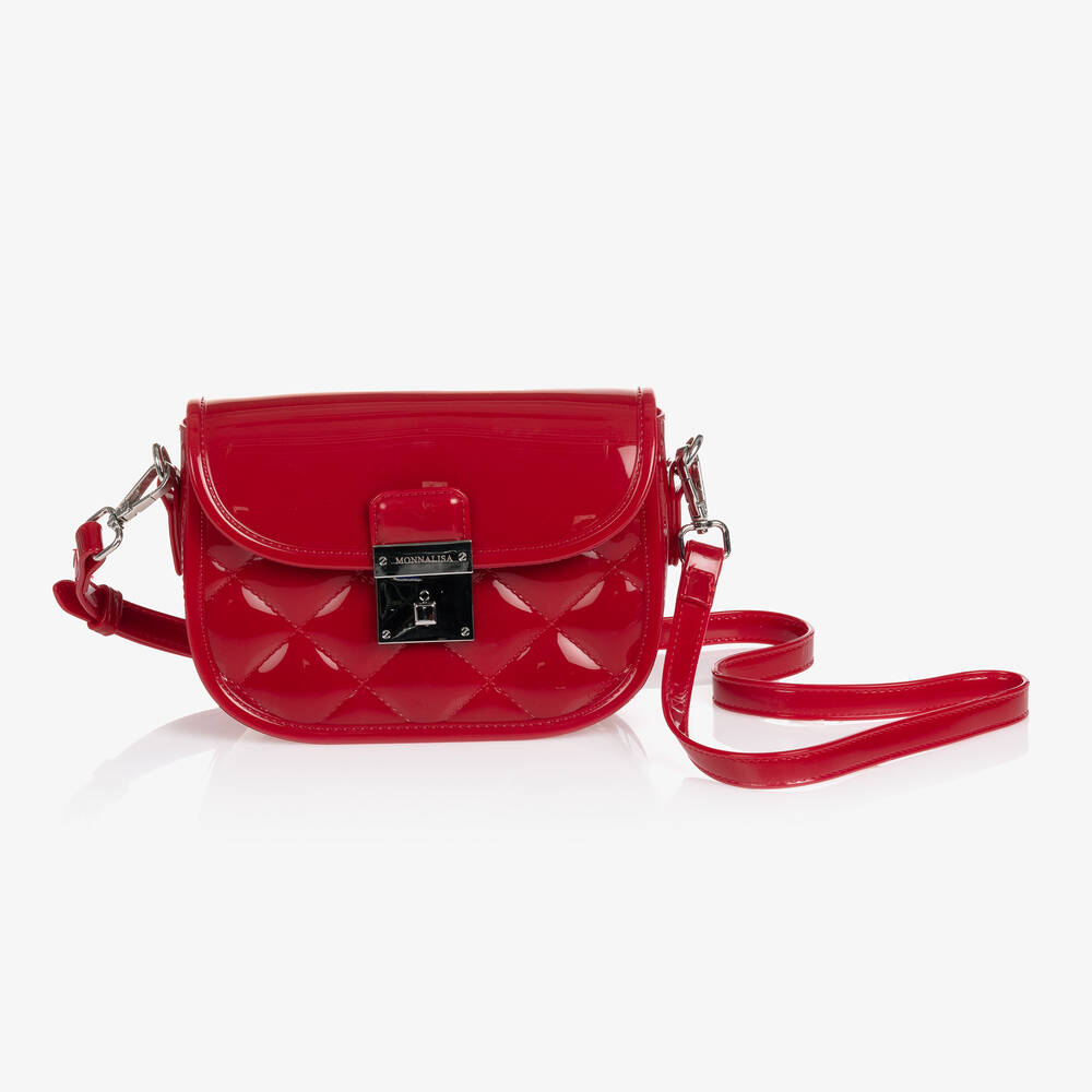 Monnalisa - Girls Red Quilted Jelly Bag (19cm) | Childrensalon