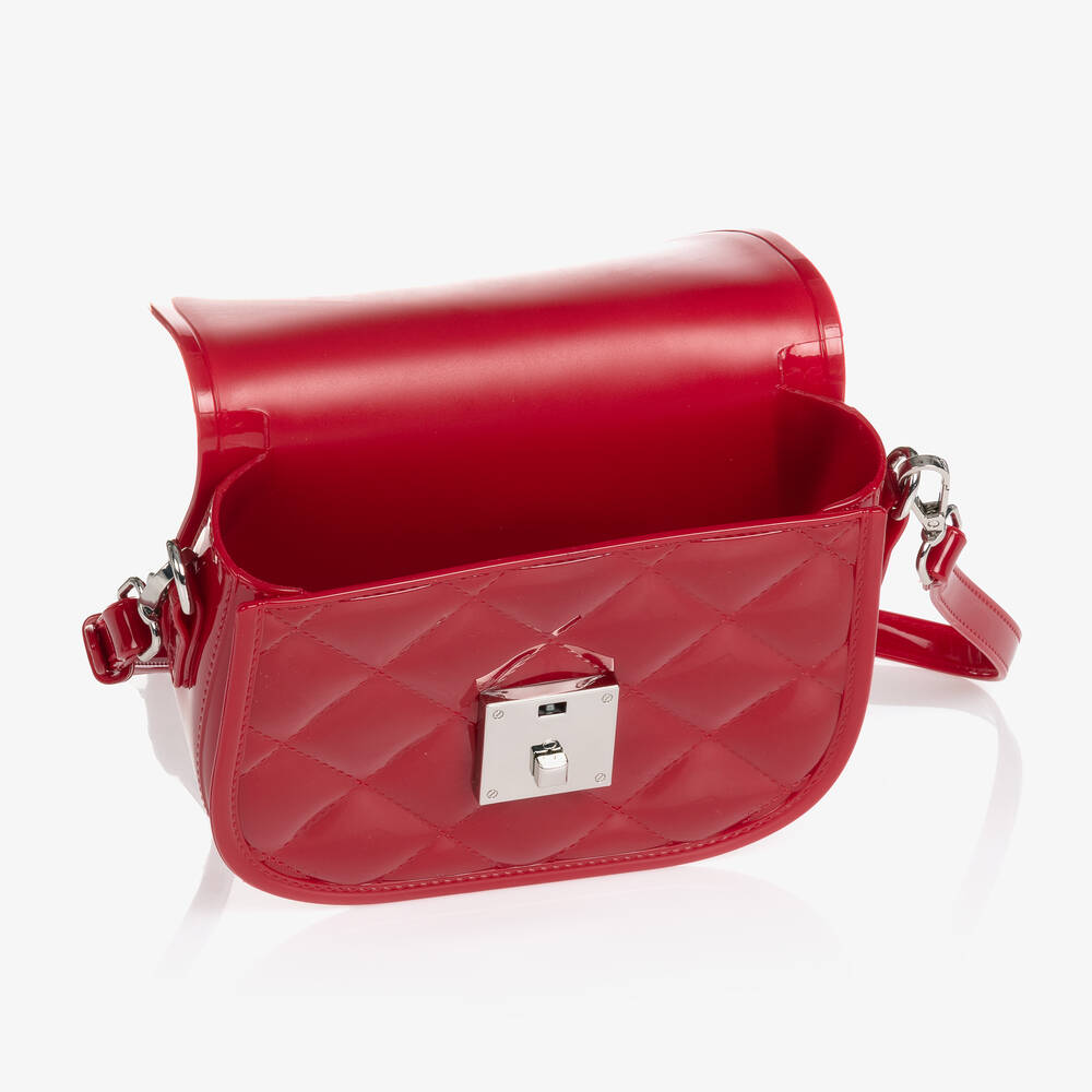 Monnalisa-Красная резиновая сумка с простежкой (19см) | Childrensalon Outlet