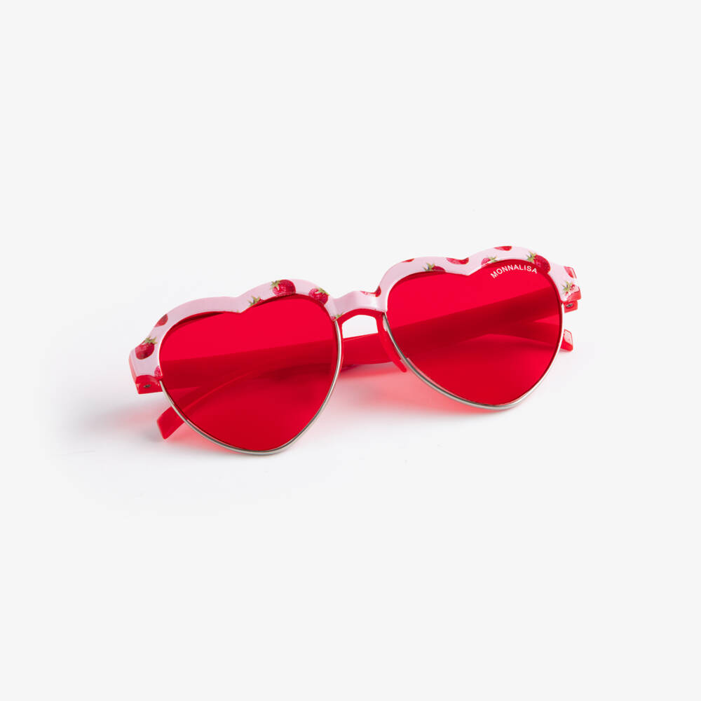 Monnalisa-Girls Red Strawberry Sunglasses (UV400) | Childrensalon Outlet