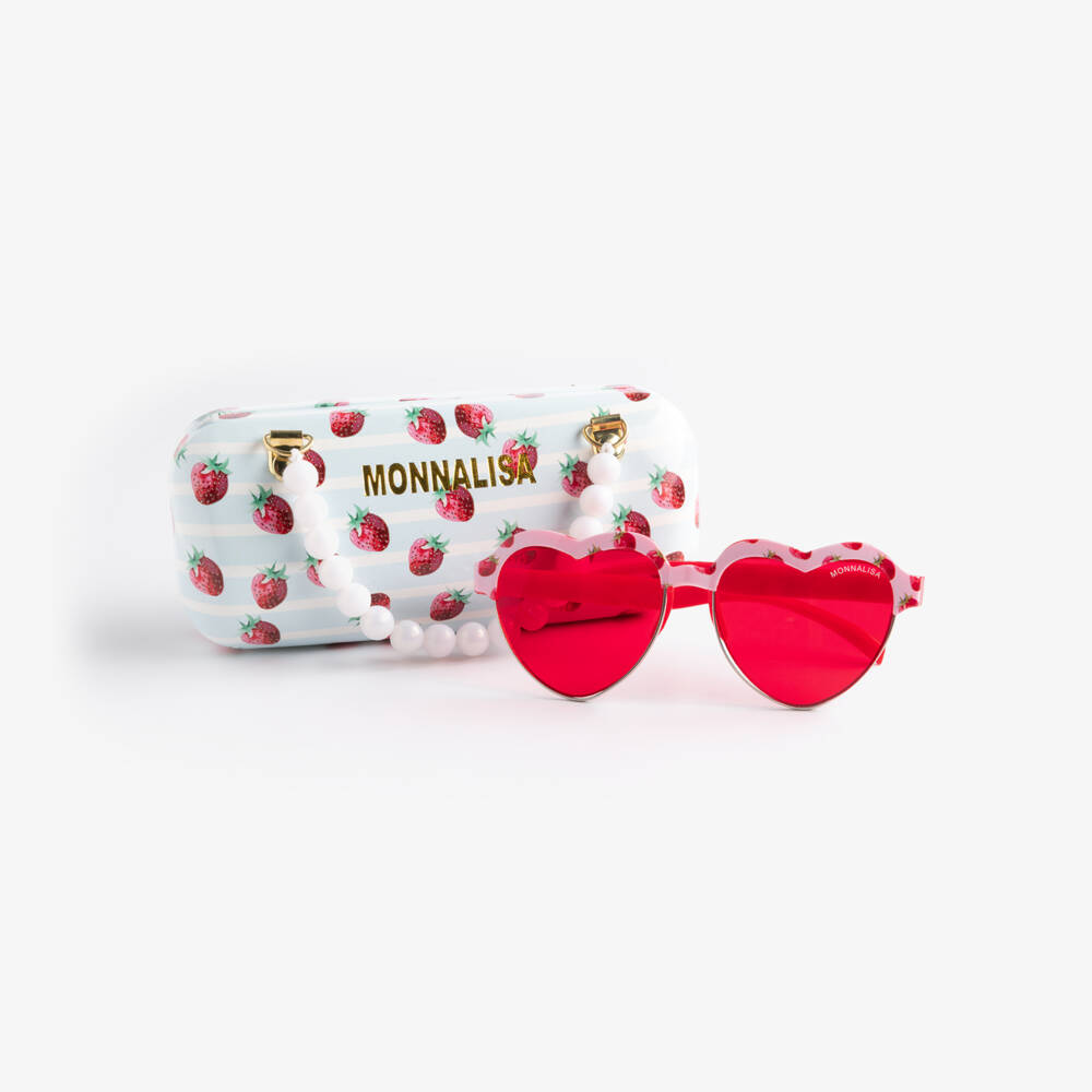 Monnalisa-Girls Red Strawberry Sunglasses (UV400) | Childrensalon Outlet