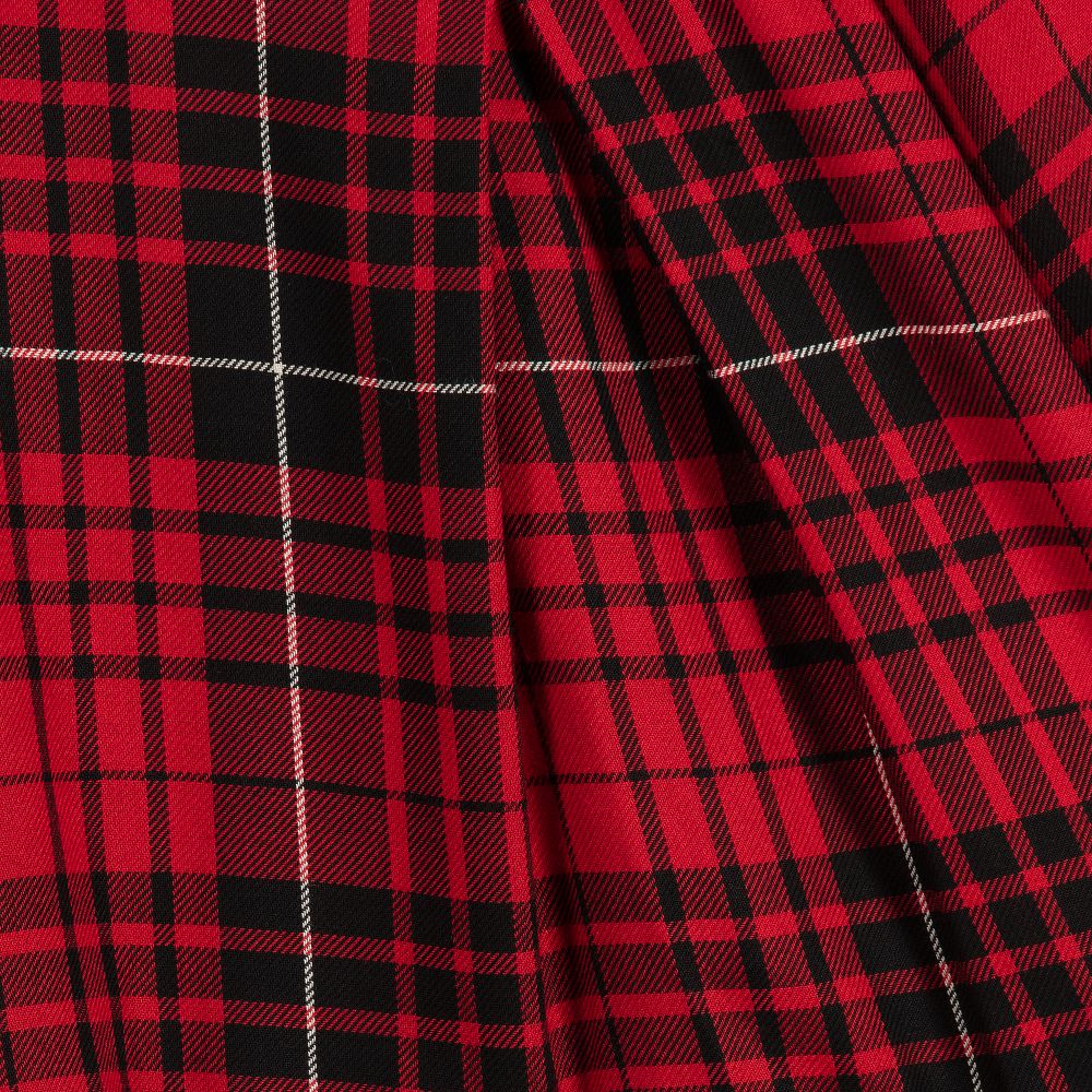 Monnalisa-Girls Red Viscose Check Blouse | Childrensalon Outlet