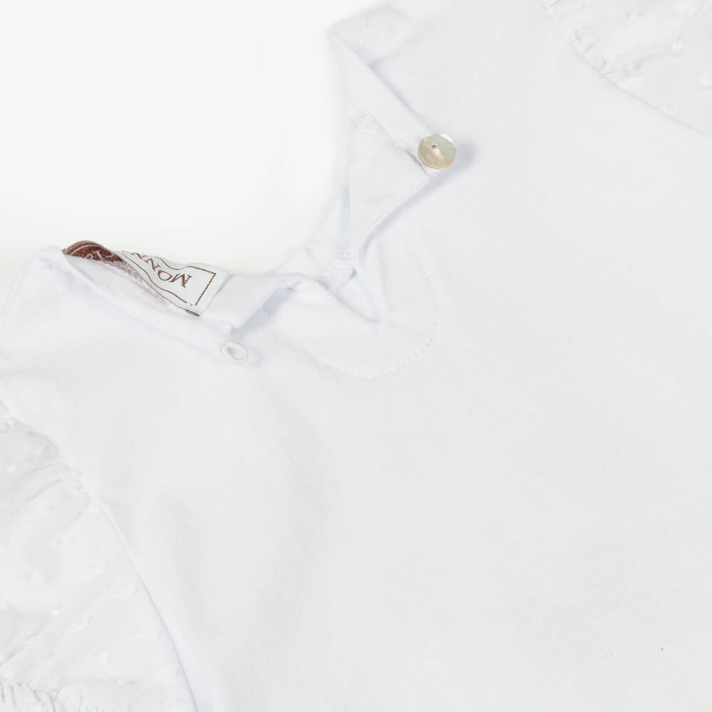 Monnalisa-Комплект леггинсов с котятами красно-белый для девочек | Childrensalon Outlet