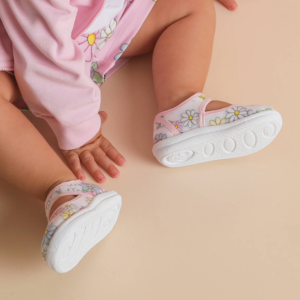 Monnalisa-Girls Rose Blossom Ballerina Shoes | Childrensalon Outlet