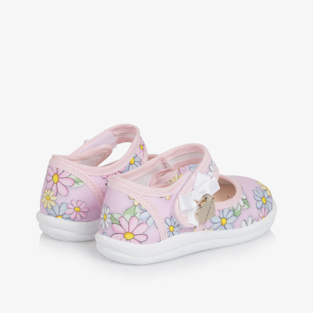 Monnalisa-Girls Rose Blossom Ballerina Shoes | Childrensalon Outlet