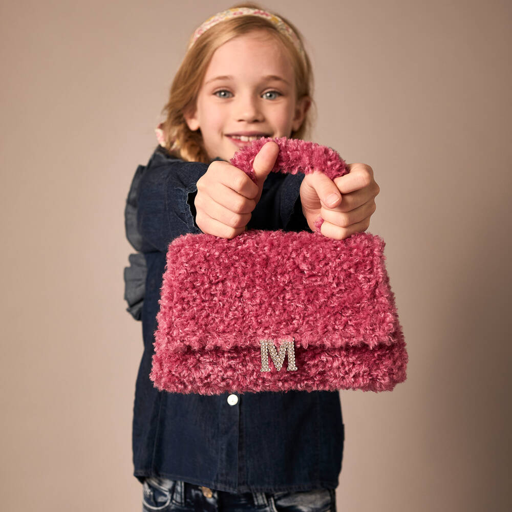 موناليزا-حقيبة فليس تيدي لون زهري (22 سم) | Childrensalon Outlet