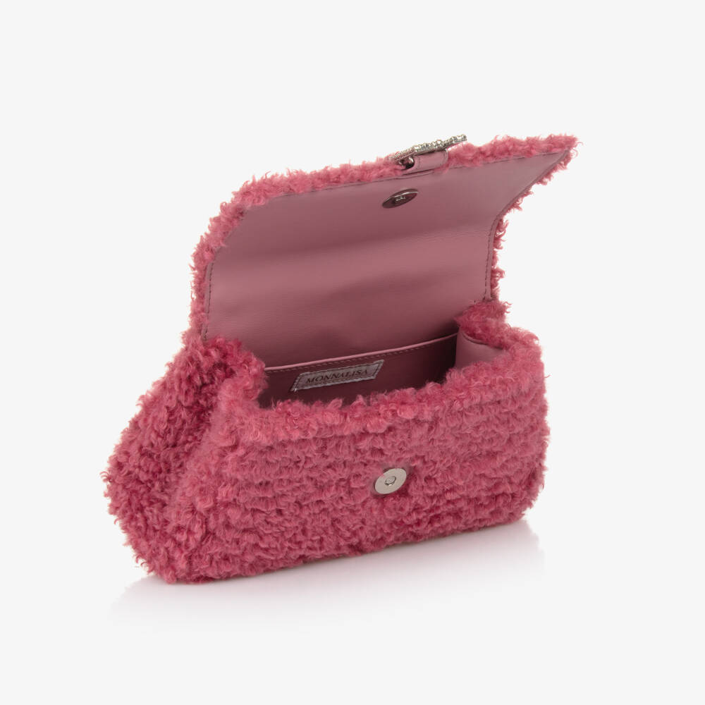 موناليزا-حقيبة فليس تيدي لون زهري (22 سم) | Childrensalon Outlet