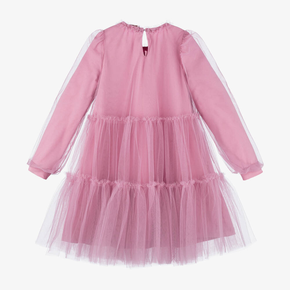 Monnalisa-فستان تول لون زهري | Childrensalon Outlet