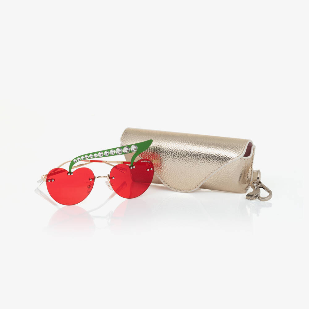 Monnalisa-Girls Ruby Cherry Sunshades UV Shield | Childrensalon Outlet