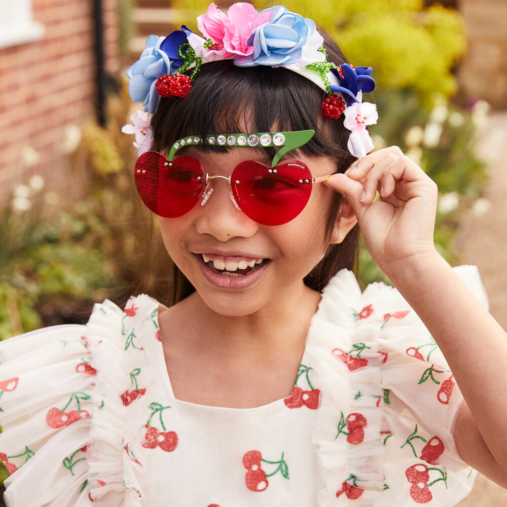 Monnalisa-Girls Ruby Cherry Sunshades UV Shield | Childrensalon Outlet