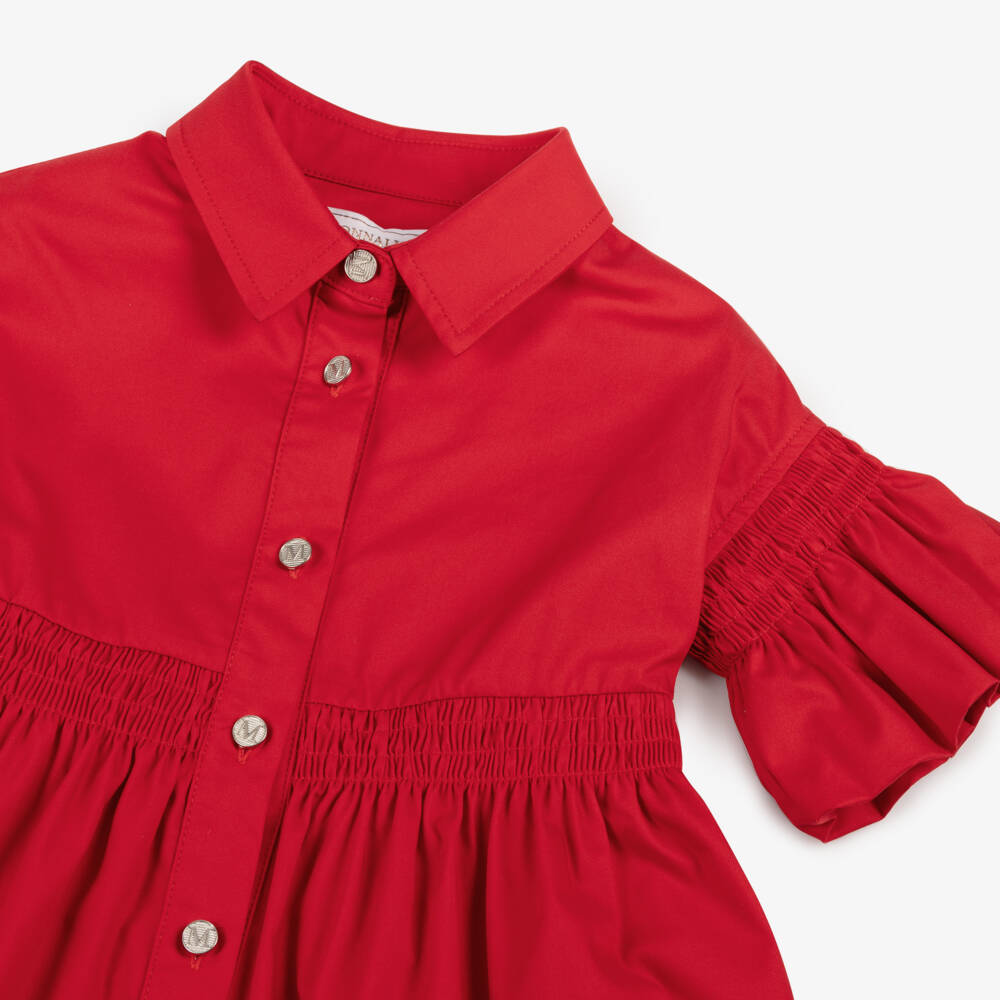 Monnalisa-Платье из рубинового твила для девочек | Childrensalon Outlet