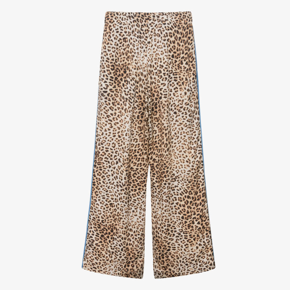 Monnalisa-Girls Safari-Inspired Trousers with Blue Highlights | Childrensalon Outlet