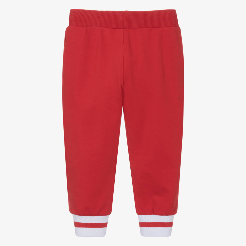 Monnalisa-Girls Scarlet Cotton Bow Joggers | Childrensalon Outlet