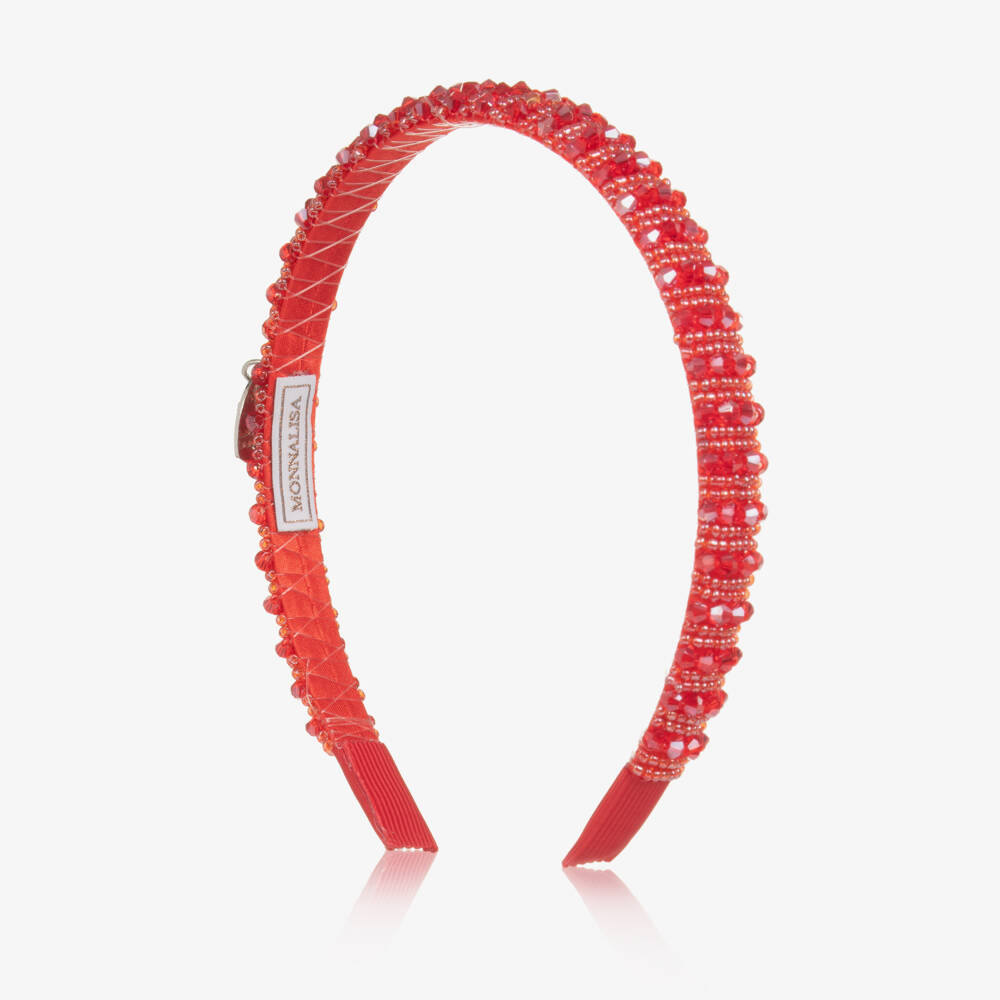 Monnalisa-Girls Scarlet Embellished Hairband | Childrensalon Outlet