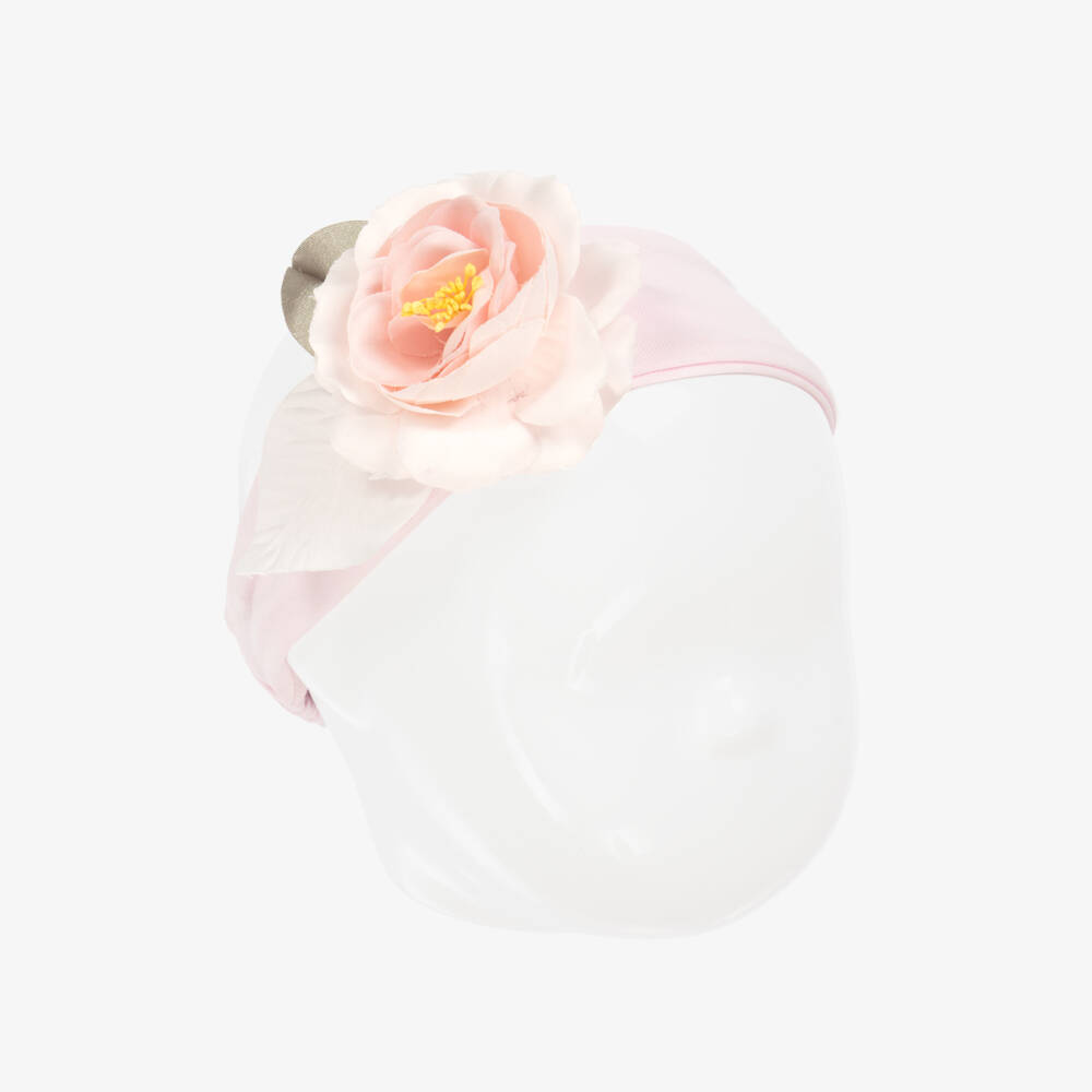 Monnalisa-Girls Soft Pink Blossom Hairband | Childrensalon Outlet