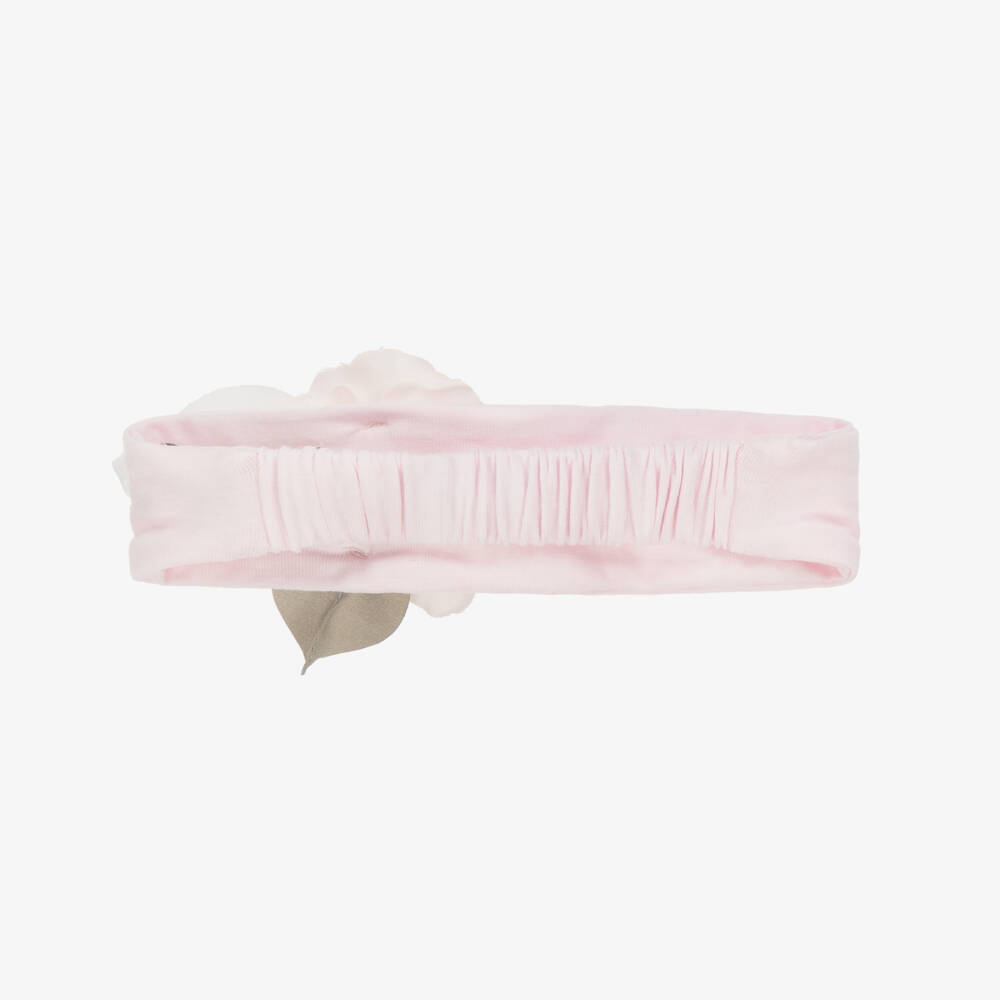 Monnalisa-Girls Soft Pink Blossom Hairband | Childrensalon Outlet