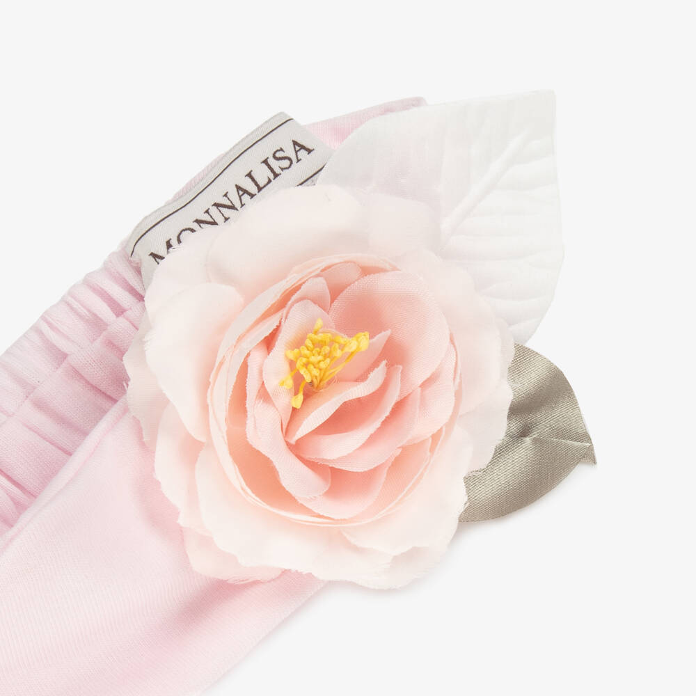 Monnalisa-Girls Soft Pink Blossom Hairband | Childrensalon Outlet