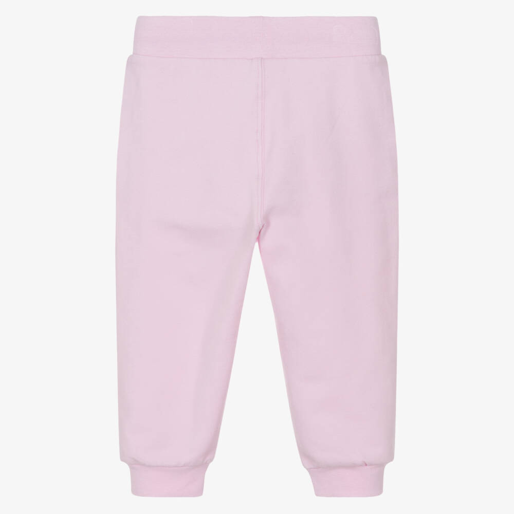 Monnalisa-Girls Soft Pink Daisy Joggers | Childrensalon Outlet
