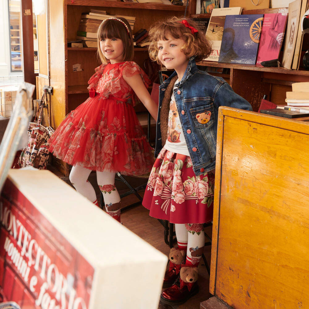 Monnalisa-Мягкий белый джерси топ для девочек | Childrensalon Outlet