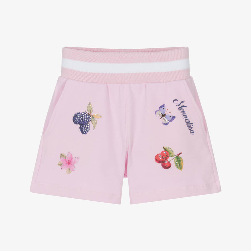 Monnalisa-Шорты с фруктами и блестками для девочек в розовом цвете | Childrensalon Outlet
