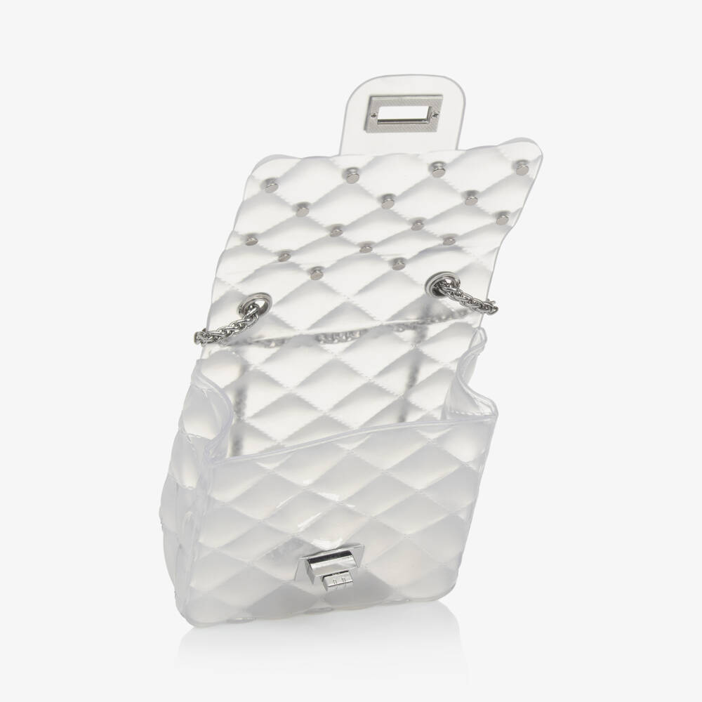 Monnalisa-Girls Sparkling White Jelly Purse | Childrensalon Outlet