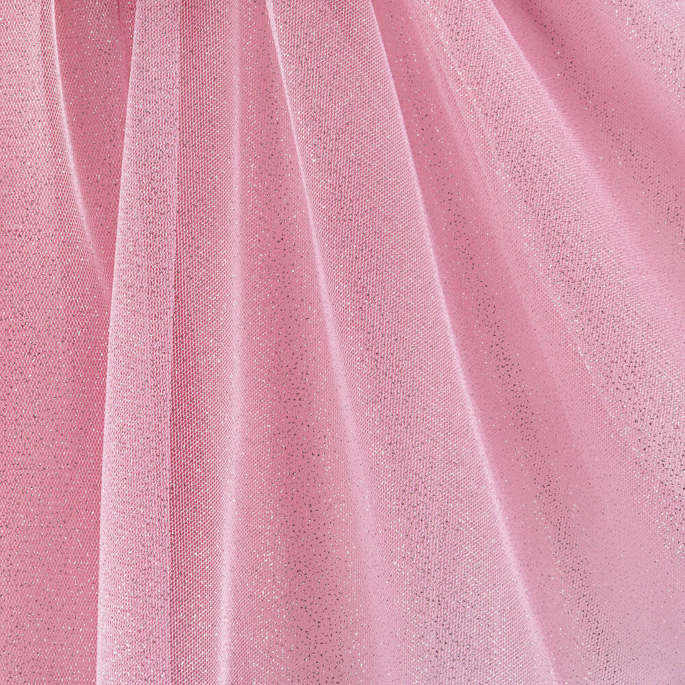 Monnalisa-Girls Sparkly Pink Tulle Dress | Childrensalon Outlet